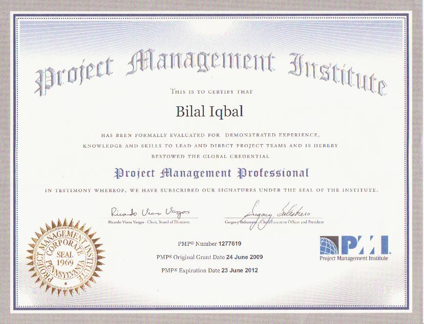 Portfolio | Bilal Iqbal, MBA, PMP, PMI-ACP, LSSBB, CSM, CMPBilal ...